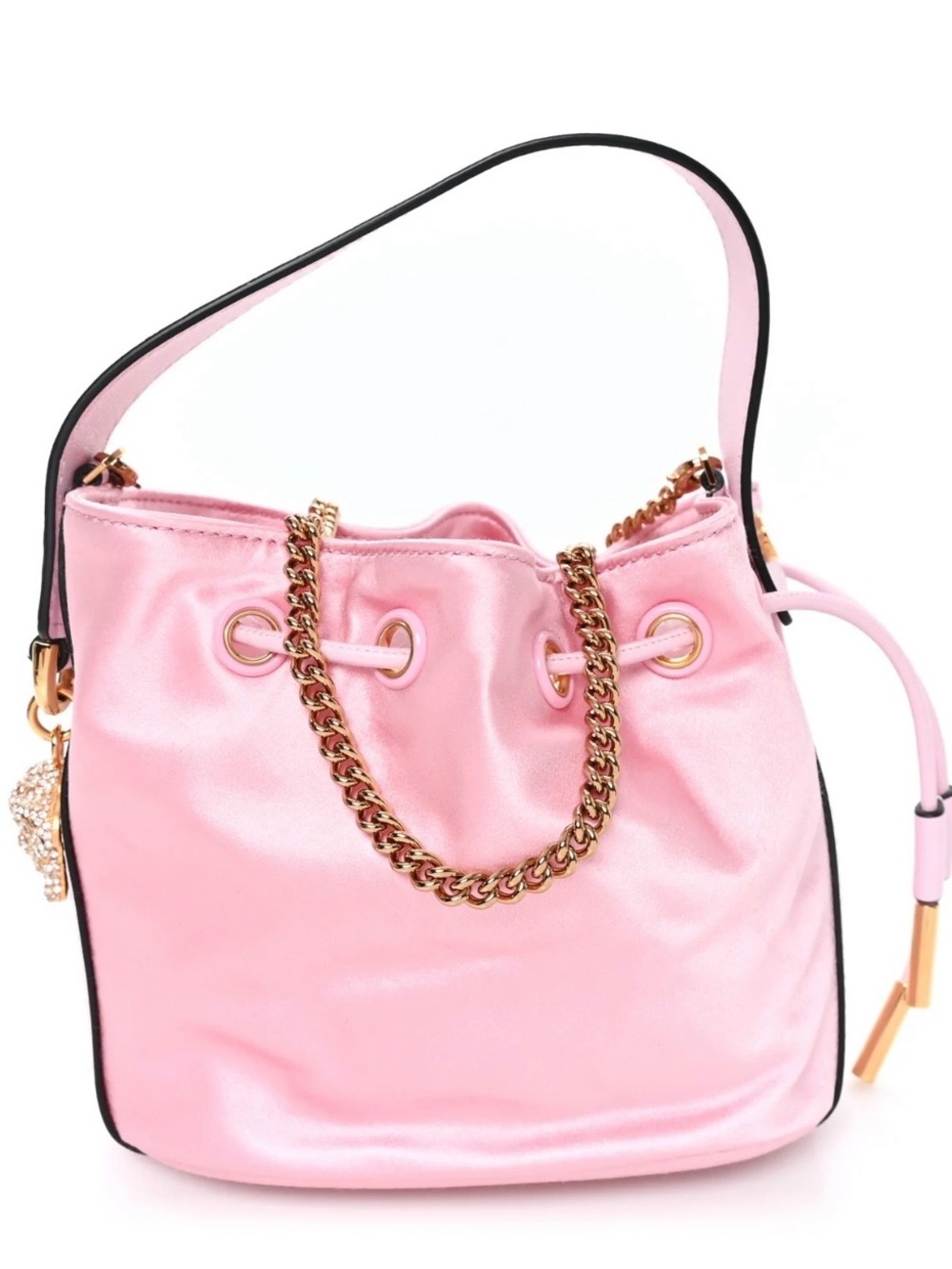 Versace Medusa Drawstring Bucket Bag Pink